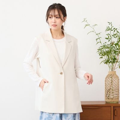 ＜PISANO＞【紫外線防止・セットアップ対応】テーラードカラージレ（５６００２６０２）