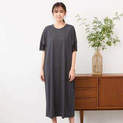 ＜PISANO＞【手洗いＯＫ・吸水速乾・接触冷感・遮熱】ボクシーシルエットワンピース（５６０１２６０４）