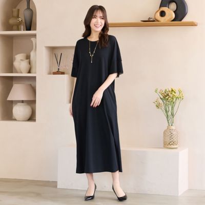 手洗いOK・吸水速乾・接触冷感・遮熱】ボクシーシルエットワンピース