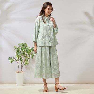 【セットアップ対応】シズルチェックブラウス（５６０３２５１１）
