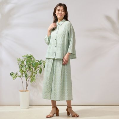 【セットアップ対応】シズルチェックブラウス（５６０３２５１１）