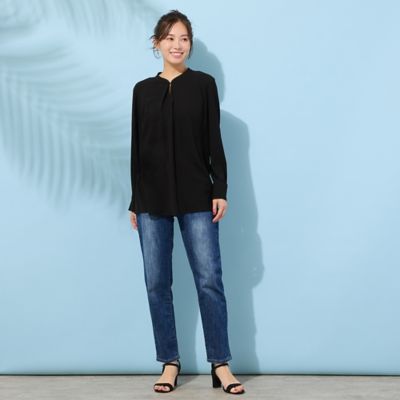 手洗いOK・セットアップ対応】フロントタック・スタンドカラー