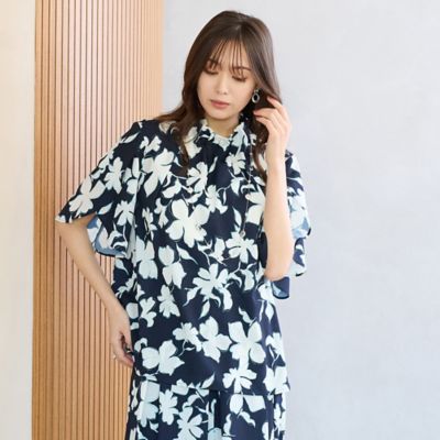 手洗いOK・セットアップ対応】チューリップスリーブブラウス