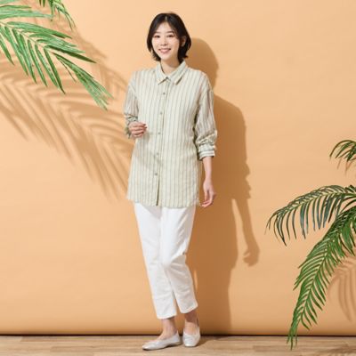 手洗いOK】マルチストライプ柄シャツ（56033608） | PISANO