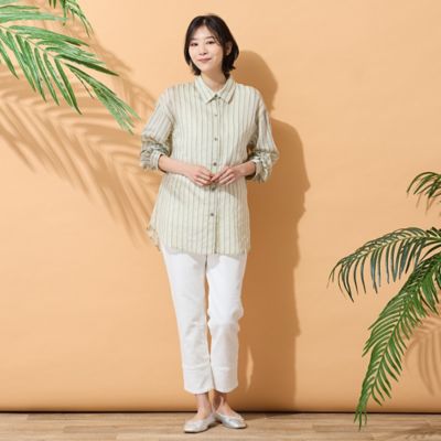 手洗いOK】マルチストライプ柄シャツ（56033608） | PISANO