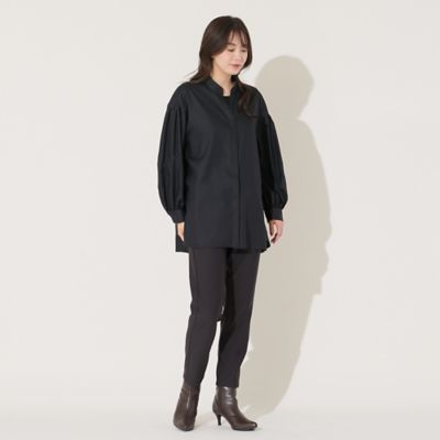【ENTO】【未使用】ヘリンボーンスキッパーワンピース（98オフブラック） ENTO】【未使用】ヘリンボーンスキッパーワンピース（98