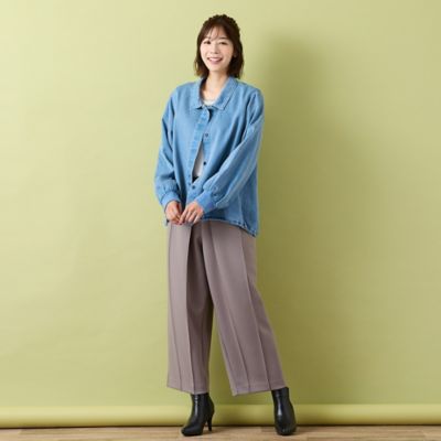 手洗いOK・セットアップ対応】製品洗い加工・デニム風ブルゾン