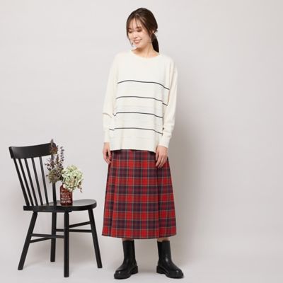 MARK&LONA チェック柄スカートMサイズ相当 セットアップ対応】Aラインチェック柄スカート