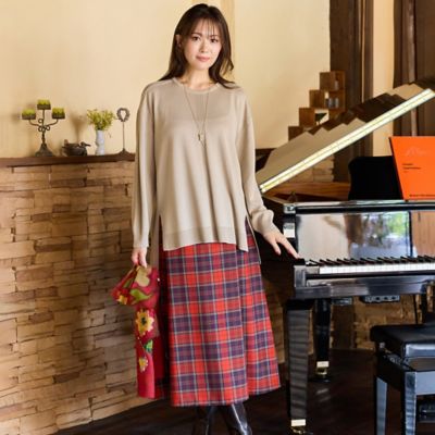 MARK&LONA チェック柄スカートMサイズ相当 三上悠亜インパン裏地付バイアスチェック柄ミニスカート[gn339