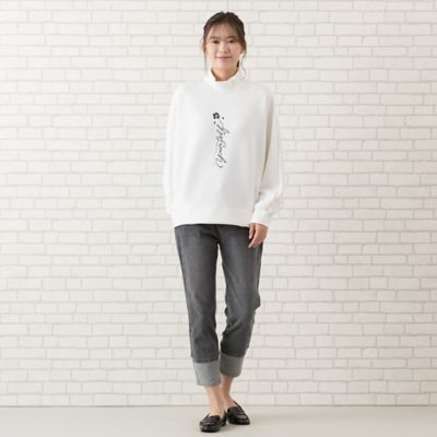 手洗いOK・INDIMARK】裾切り替えデニムパンツ