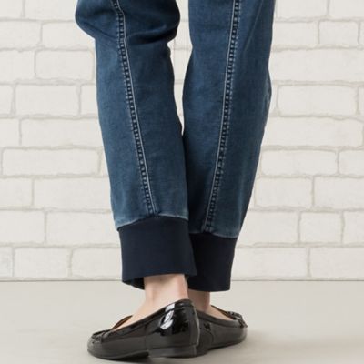 手洗いOK・INDIMARK】デニム・裾リブ・ジョガーパンツ