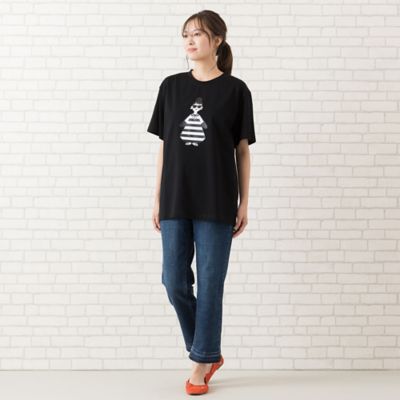 【手洗いＯＫ・ＩＮＤＩＭＡＲＫ】洗い加工裾裁ち切りデニムパンツ（５６０５２５０６）