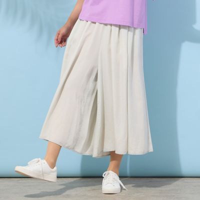 ＜PISANO＞【手洗いＯＫ・セットアップ対応】製品洗い・レーヨンデニムキュロットパンツ（５６０５２６０３）