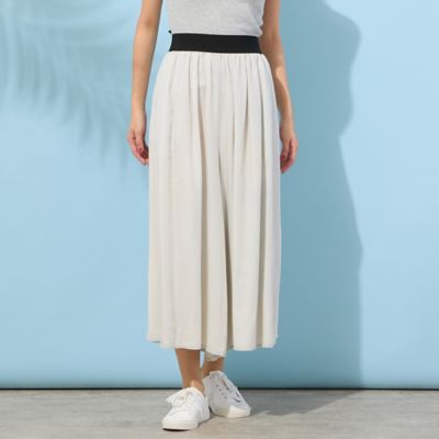 手洗いOK・セットアップ対応】製品洗い・レーヨンデニムキュロット