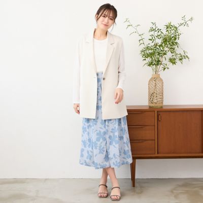 手洗いOK・セットアップ対応】フラワープリントキュロットパンツ