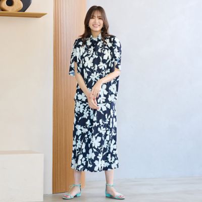 手洗いOK・セットアップ対応】フラワープリントキュロットパンツ