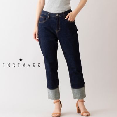 【ＩＮＤＩＭＡＲＫ】裾切り替えストレートデニム（５６０５３４１０）
