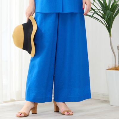 【手洗いＯＫ・セットアップ対応】ミラクルウェーブ・ワイドパンツ（５６０５３５０７）