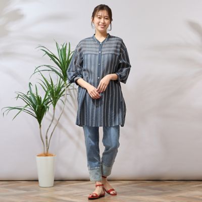 【手洗いＯＫ・ＩＮＤＩＭＡＲＫ】裾切り替えデニム（５６０５３５０８）