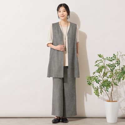 セットアップ対応】カラミワイドパンツ（56053604） | PISANO