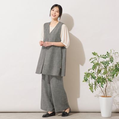 セットアップ対応】カラミワイドパンツ（56053604） | PISANO