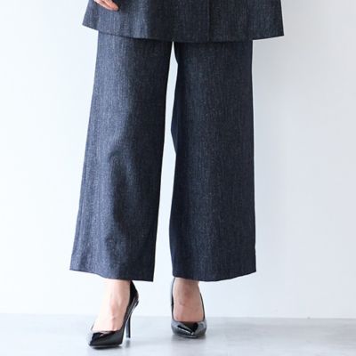 セットアップ対応】ミックスツィード・ワイドパンツ