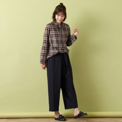 手洗いOK・セットアップ対応】アクアスーティングタックワイドパンツ