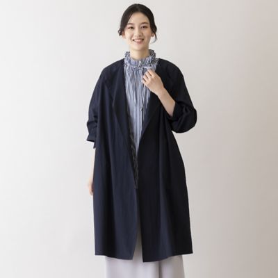 リコティーナ・折り返しラペルノーカラーコート