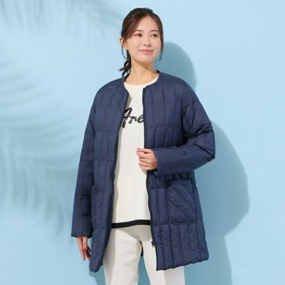 ノーカラー・キルティングダウンコート（56071601） | PISANO