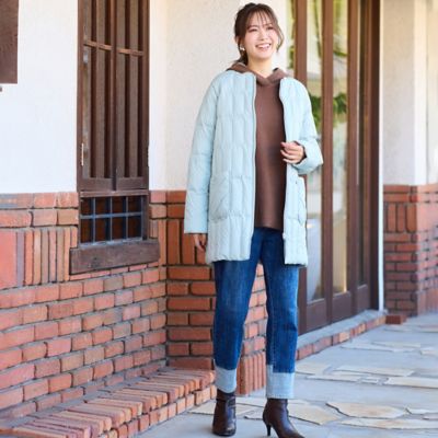 ノーカラー・キルティングダウンコート（56071601） | PISANO