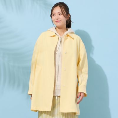 ＜PISANO＞【接触冷感】デザインタックスリーブ・ステンカラーコート（５６０７２６０１）