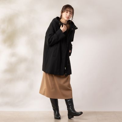 キャメル中綿・フード切り替えコート（56076402