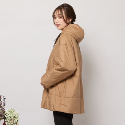 キャメル入り中綿ボリューム襟コート（56076501） | PISANO