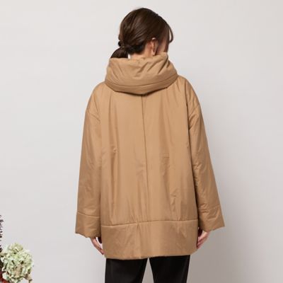 キャメル入り中綿ボリューム襟コート（56076501） | PISANO