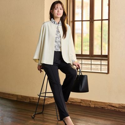 ハレの日・セットアップ対応】ベルスリーブ・ノーカラーショート