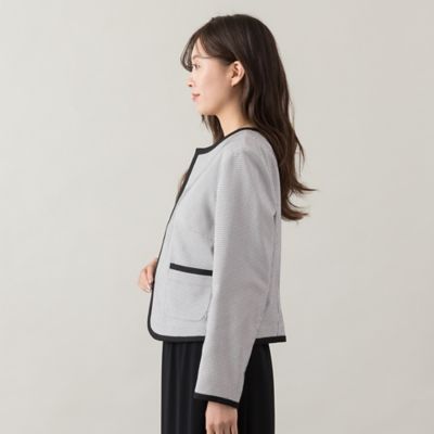 バイカラー ノーカラージャケット セルビスノーカラージャケット（ノーカラージャケット）｜A part
