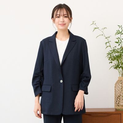 紫外線防止・セットアップ対応】ピークドラペル・ギャザースリーブ