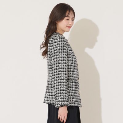 ツィード・ノーカラージャケット（56105501） | PISANO