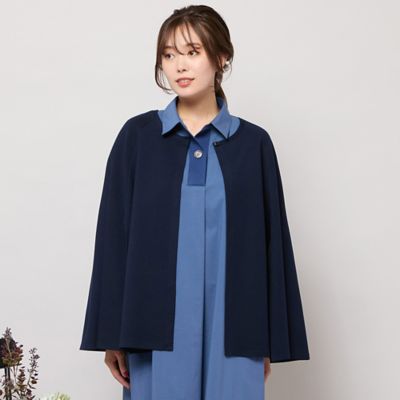 【送料無料】PISANO/ピサーノ 大きいサイズ ラウンドネック・ポンチョジャケット(56106503) ダルブルー コート・ジャケット【三越伊勢丹/公式】