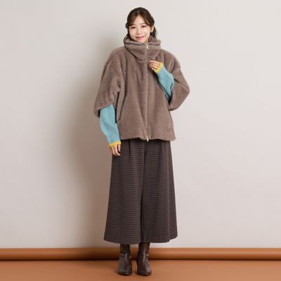 一部店舗・EC限定】ミンクファー風クロップトジャケット