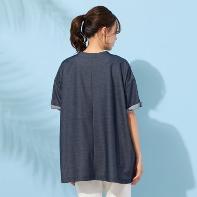 手洗いOK】Jカミーチェニットデニム・コクーンカットソー