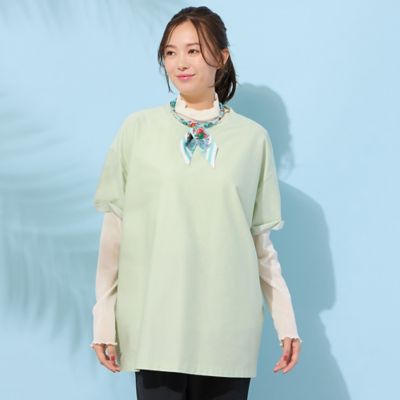 ＜PISANO＞【手洗いＯＫ】Ｊカミーチェニットデニム・コクーンカットソー（５６１２１６０４）