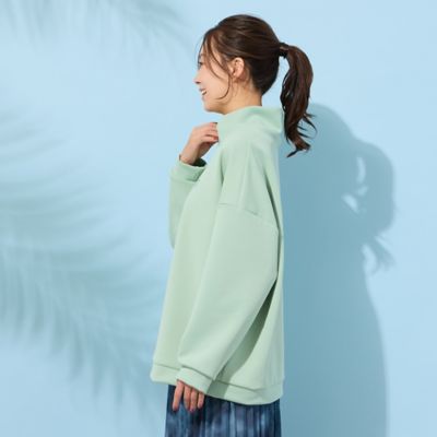 美品 LEONARD SPORT フラワープリント ハイネック 上品 オシャレ 手洗いOK】フラワープリントハイネックトップ（56121608