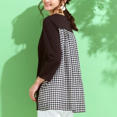 プレミアムコットン ギンガムチェックコンビｔシャツ ５６１２２１０５ 三越伊勢丹オンラインストア 公式