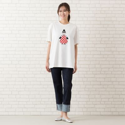 【手洗いＯＫ・綿１００％・ＨＡＰＰＹ　ＦＡＣＥ】エマちゃんプリントＴシャツ（５６１２２５０４）