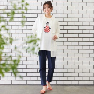 【手洗いＯＫ・綿１００％・ＨＡＰＰＹ　ＦＡＣＥ】エマちゃんプリントＴシャツ（５６１２２５０４）