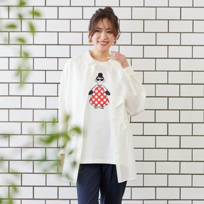 【手洗いＯＫ・綿１００％・ＨＡＰＰＹ　ＦＡＣＥ】エマちゃんプリントＴシャツ（５６１２２５０４）