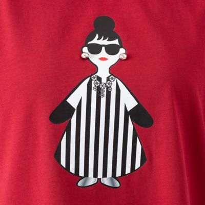 【手洗いＯＫ・綿１００％・ＨＡＰＰＹ　ＦＡＣＥ】エマちゃんプリントＴシャツ（５６１２２５０４）