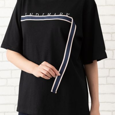 INDIMARK インディマーク レディース トップス Tシャツ 半袖 ブランド 手洗いOK・綿100％・INDIMARK】ロゴ＆セルビッチ