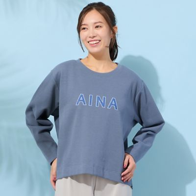 【手洗いＯＫ】『ＡＩＮＡ』デニムアップリケカットソー（５６１２２６０２）